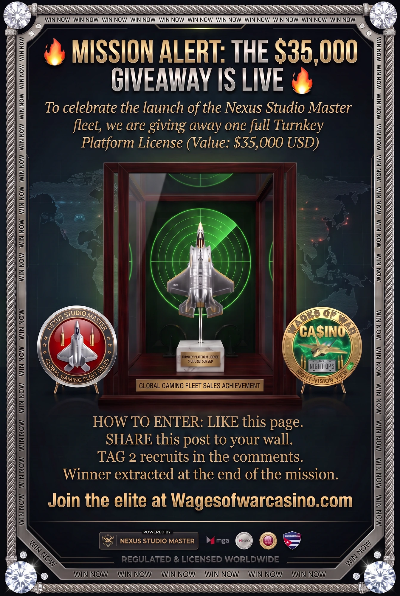 Wages of War Casino giveaway
